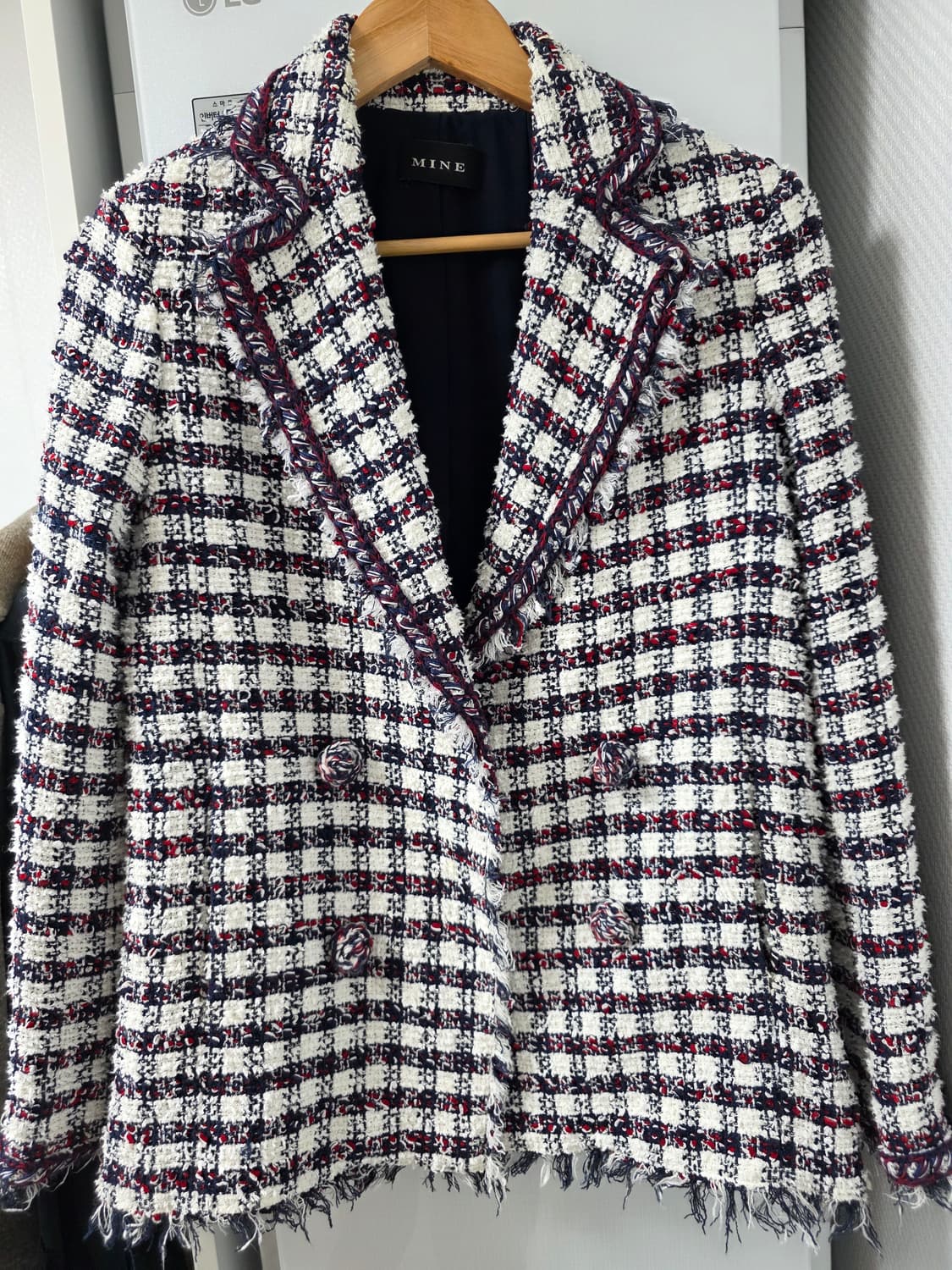 MINE 마인 이태리원단 트위드 자켓ㅡ55사이즈 상품이미지1