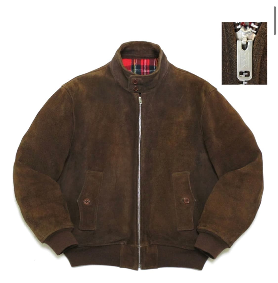 빈티지 브라운 스웨이드 G9 헤링턴 가죽 자켓 105 스너프 상품이미지1
