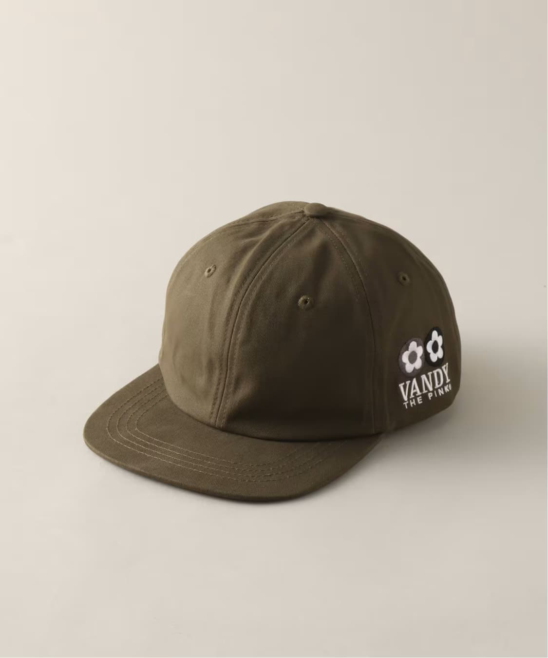 반디더핑크 사이드 로고 트윌 캡 올리브 상품이미지1