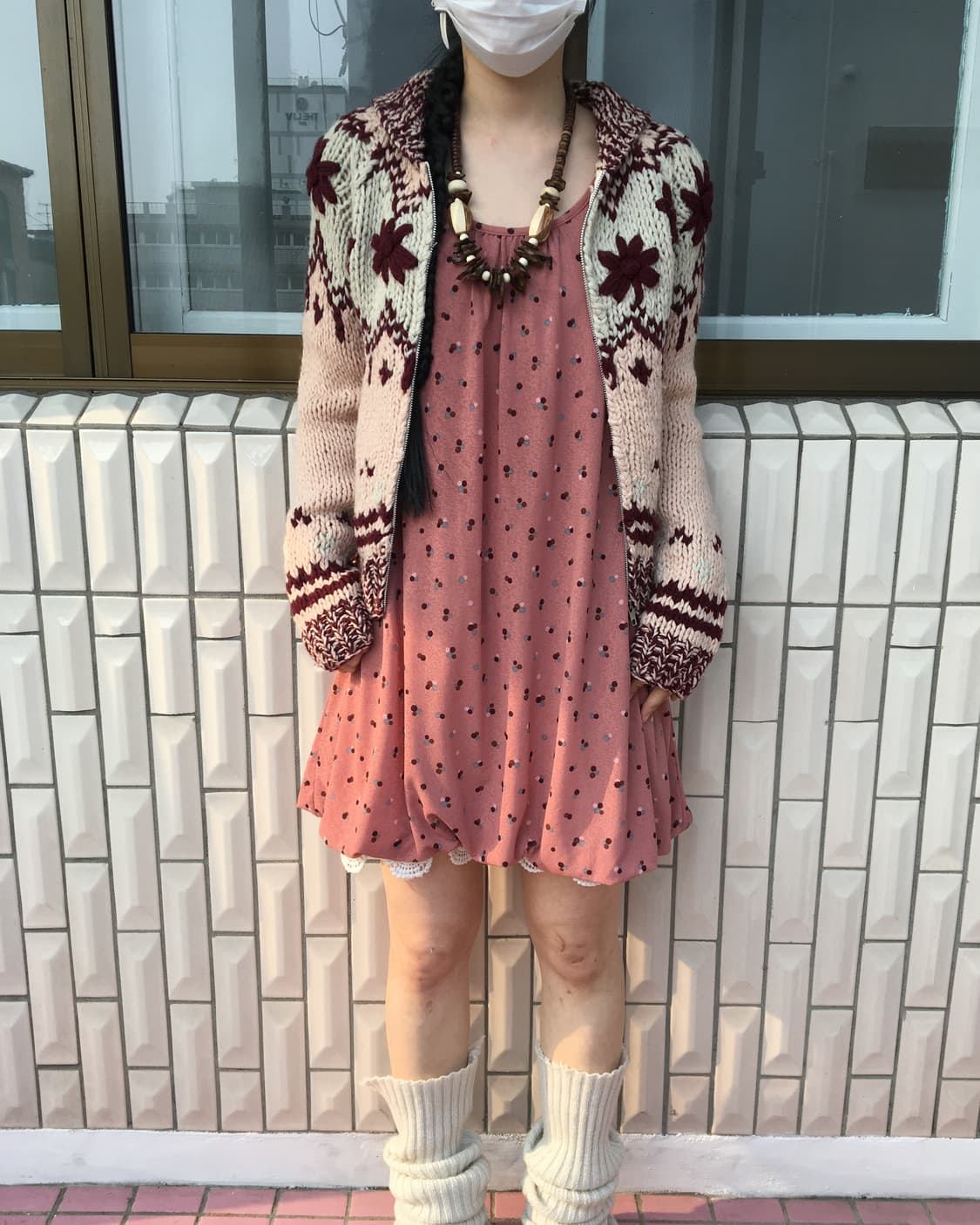 Corsage point knit zip up 상품이미지7