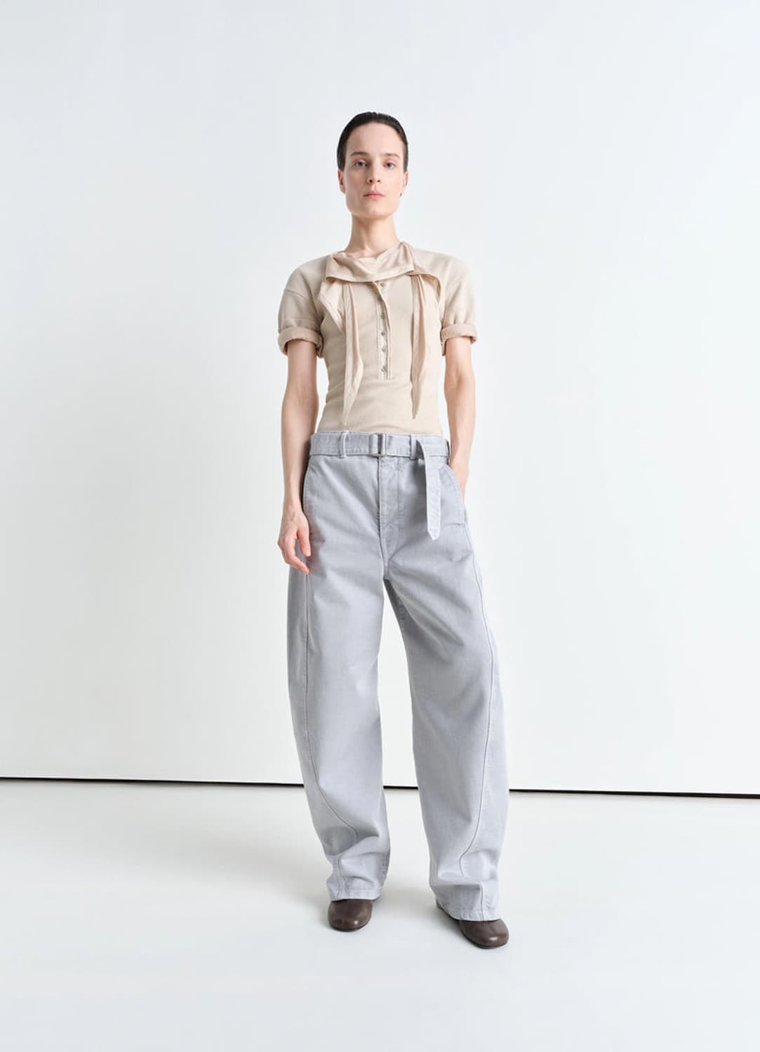 [M] 25SS 르메르 트위스티드 벨티드 데님 Blue grey 상품이미지5