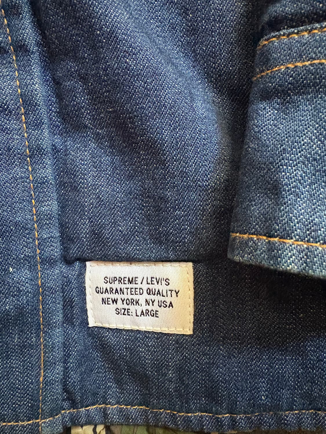 리바이스 X 슈프림 데님 셔츠 L 상품이미지3