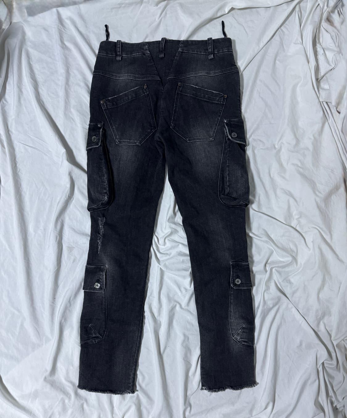 Masnada 슬림핏 데님 카고 팬츠 빈티지 상품이미지2