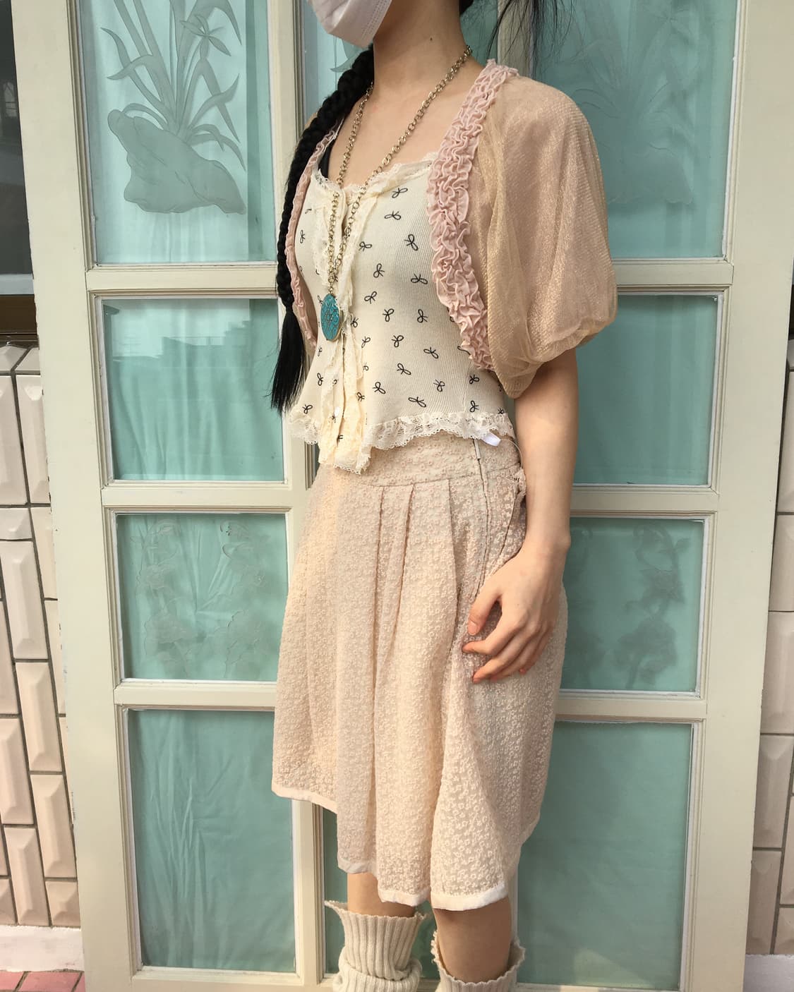 Pattern point pleats skirt 상품이미지3