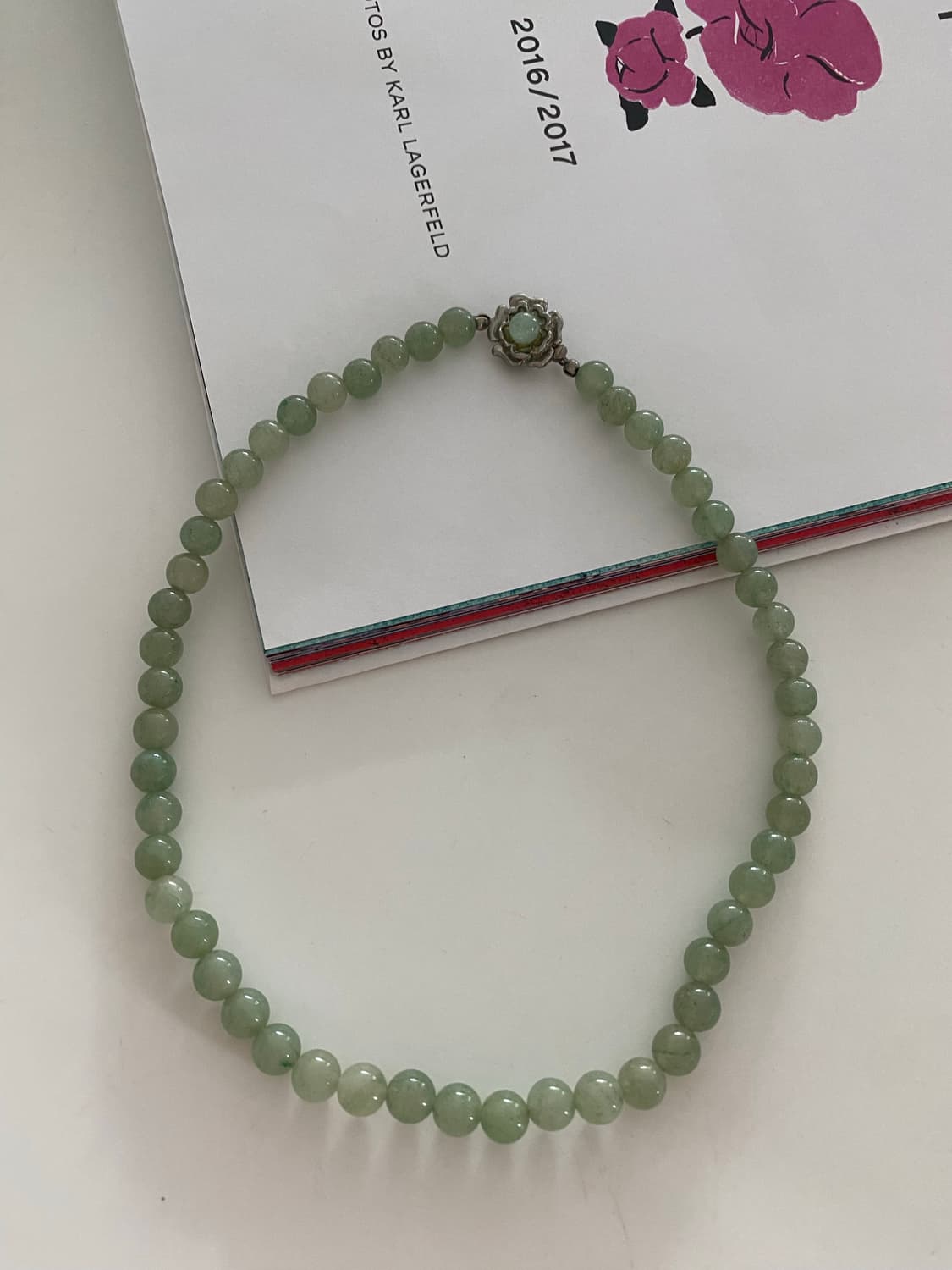 일본수입 연그린 스톤 비즈 목걸이 상품이미지3