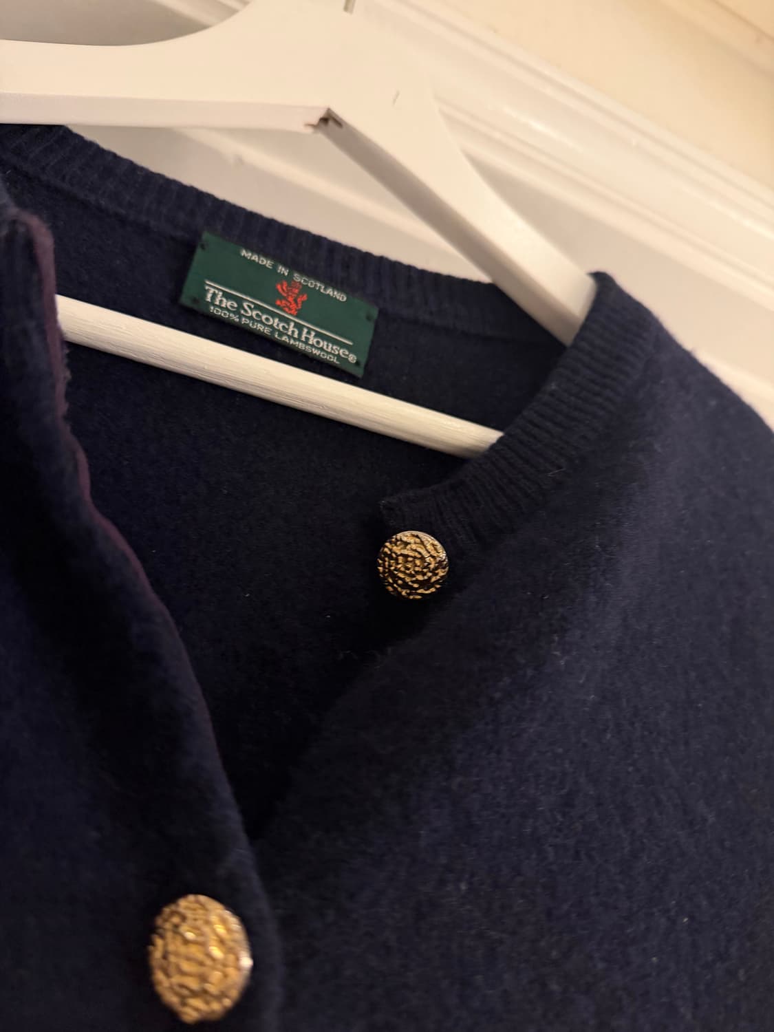 램스울 네이비 니트 가디건 상품이미지3