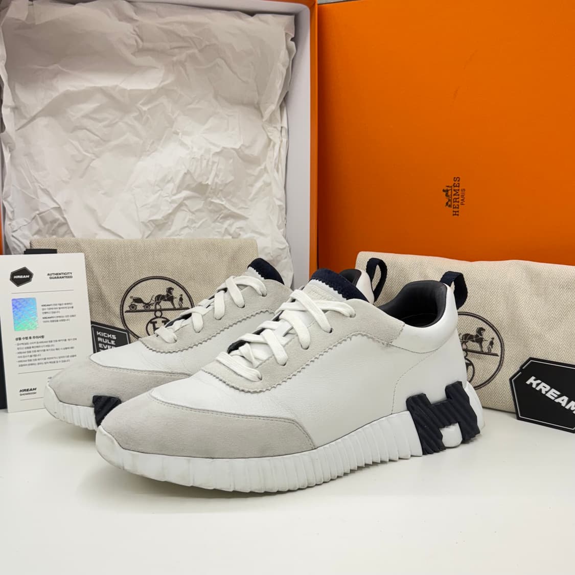 [41.5] 에르메스 카프스킨 바운싱 스니커즈 상품이미지1