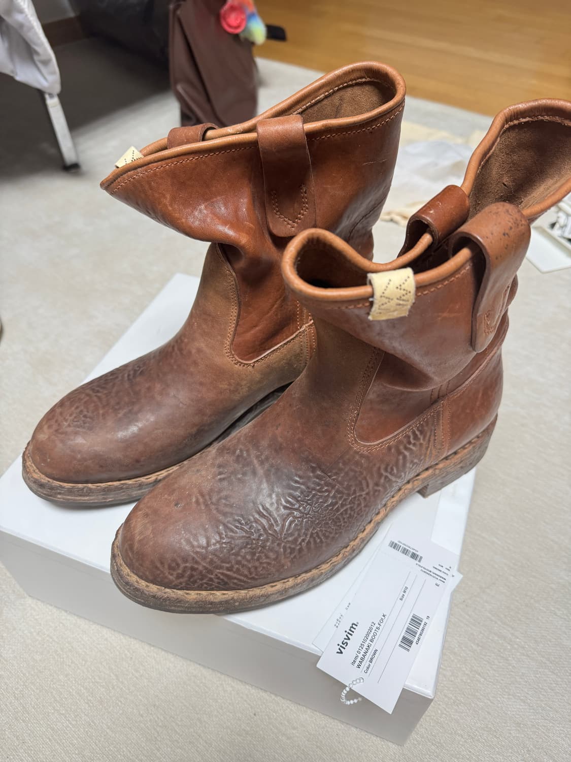 (Us10) 비즈빔 25ss 와바나키 부츠 브라운 상품이미지1