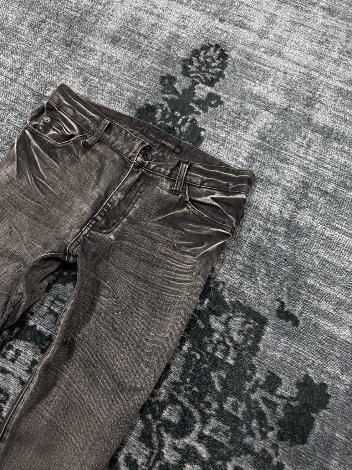 Schlussel 00s grey slim flared denim pan 상품이미지4