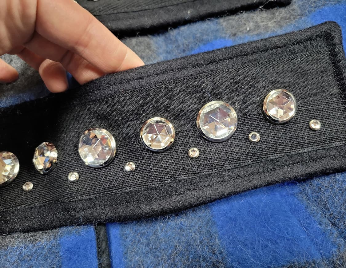 N21 체크 알파카 모직코트 55-66 상품이미지6