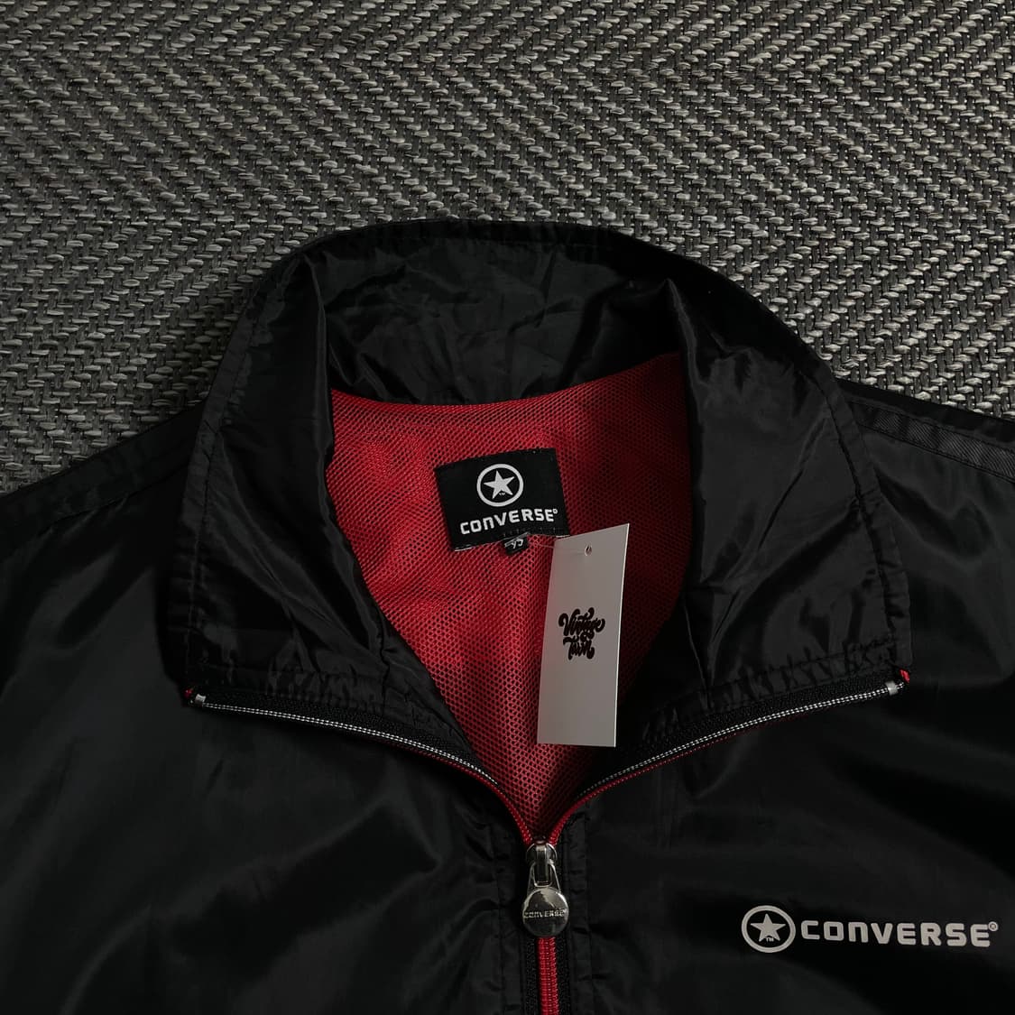 00s 컨버스 올드스쿨 디테일 블랙 우븐 트랙 자켓 o 4277 상품이미지5