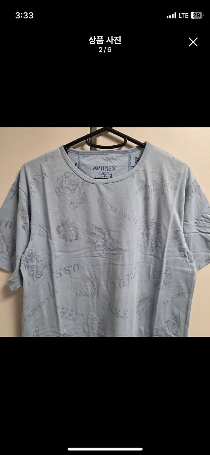 AVIREX LIGHT BLUE SHORT SLEEVE 상품이미지4