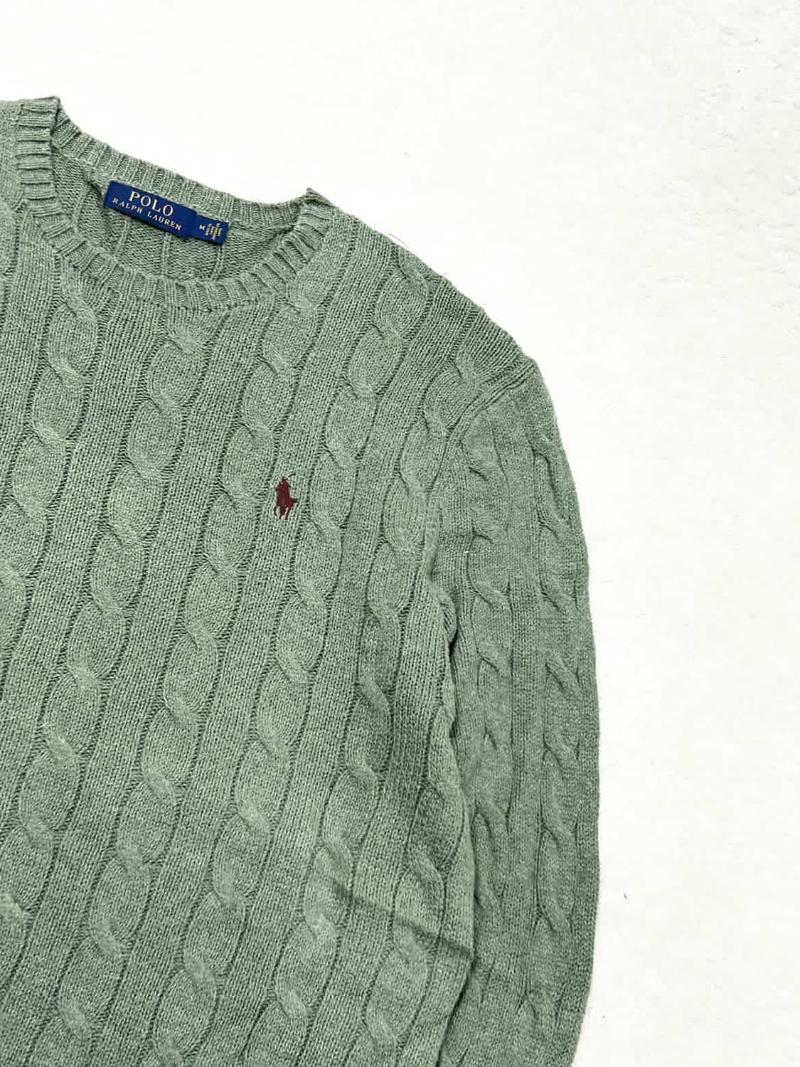 폴로 버건디포니 카키 케이블니트 상품이미지6