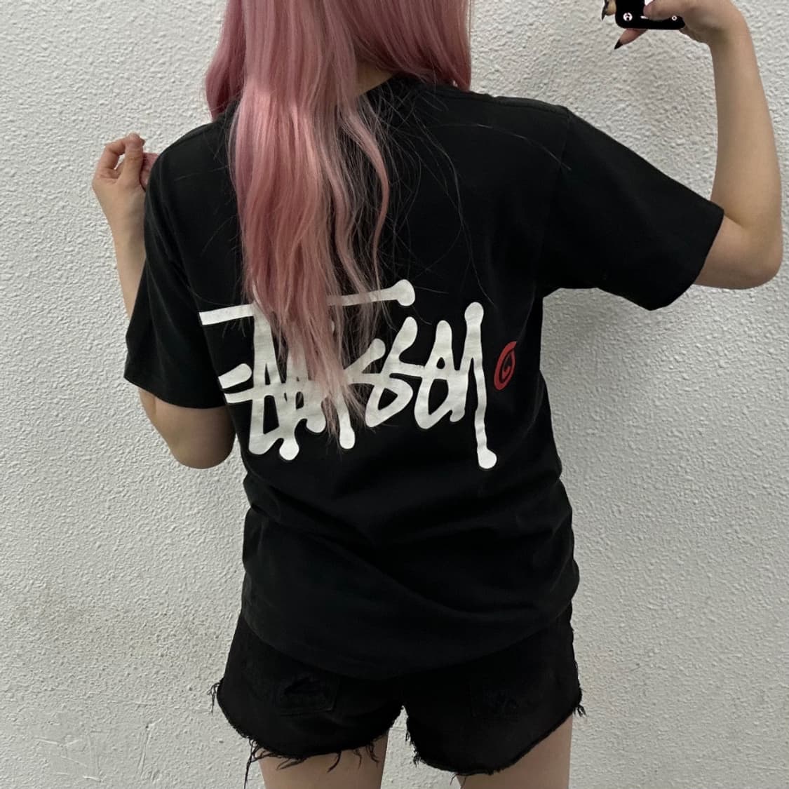 스투시 블랙 반팔 M 상품이미지2