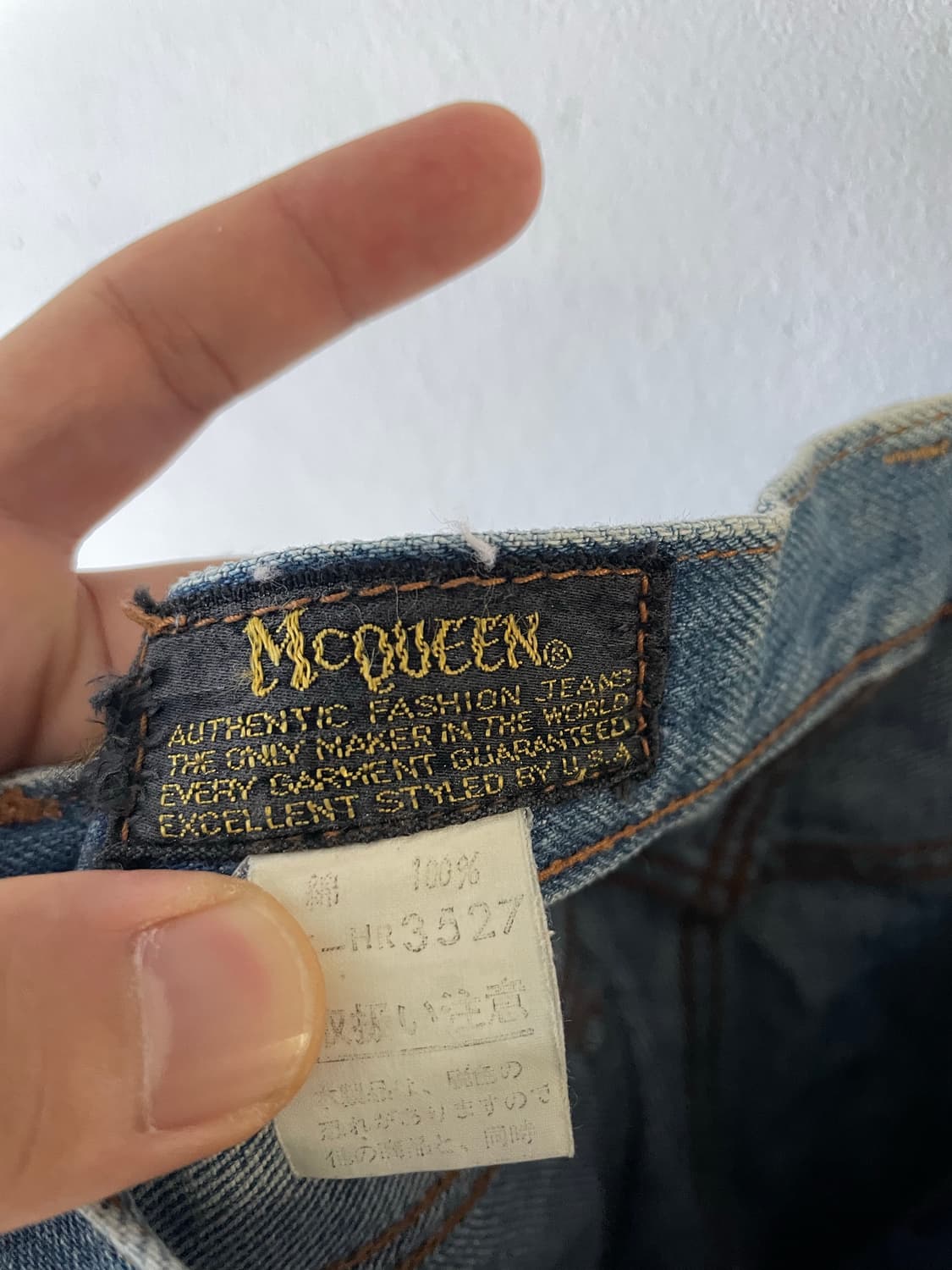 90's JPN Vintage Mcqueen 부츠컷 데님 상품이미지4