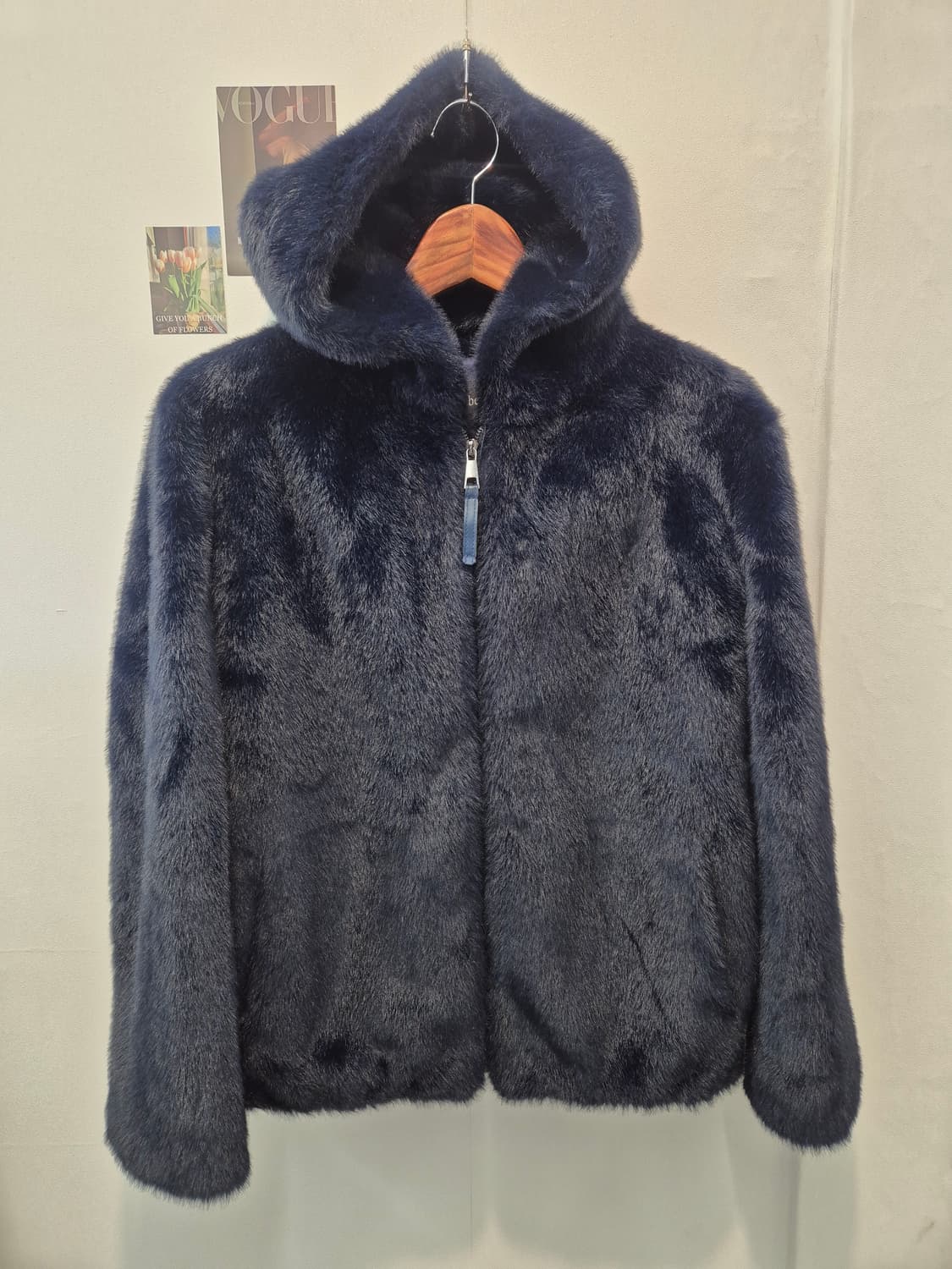 라벨르 네이비 후드 퍼 자켓 
 상품이미지1