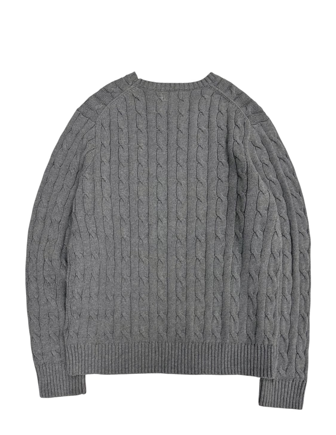 폴로 꽈배기 케이블니트 그레이 (L)  상품이미지7