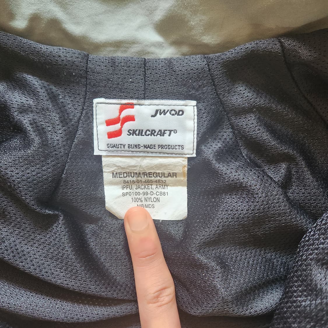 오리지널 jwod skilcraft  ipfu자켓 상품이미지3