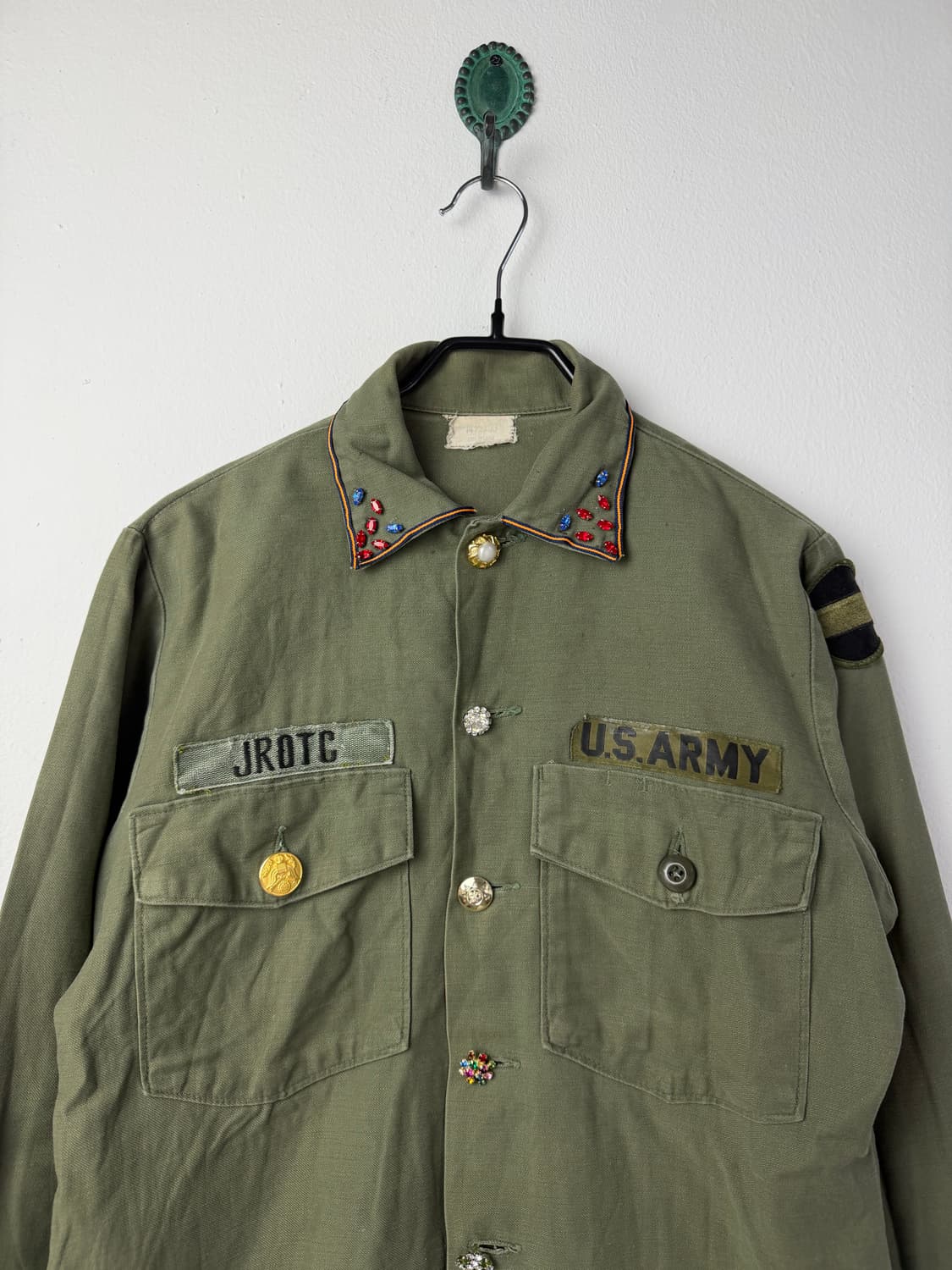 70s 베트남전 OG-107 버튼 커스 커스텀 셔츠 상품이미지2