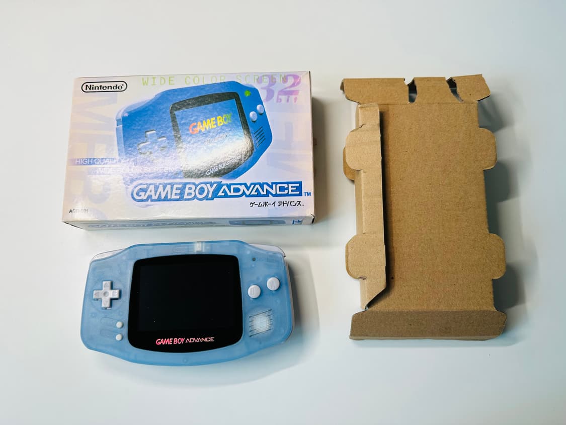 닌텐도 GBA 게임보이 어드밴스 밀키블루 IPS 백라이트 박스셋 판매 상품이미지4