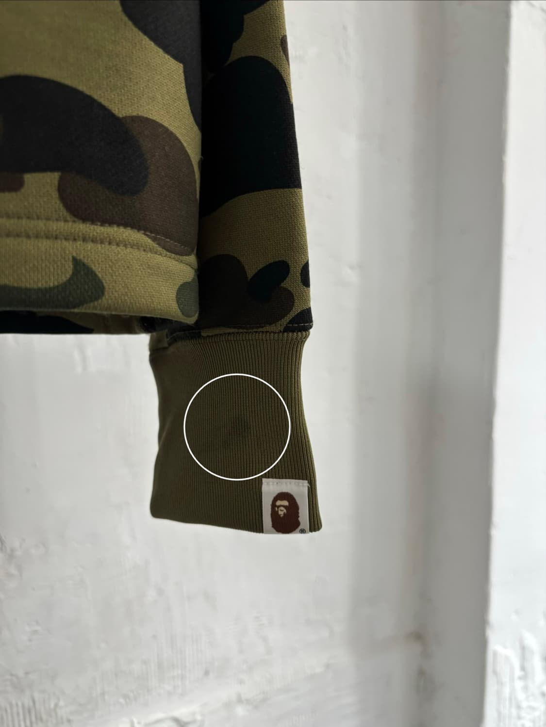 Bape 베이프 그린 퍼스트 카모 컬리지 풀오버 후디 상품이미지8