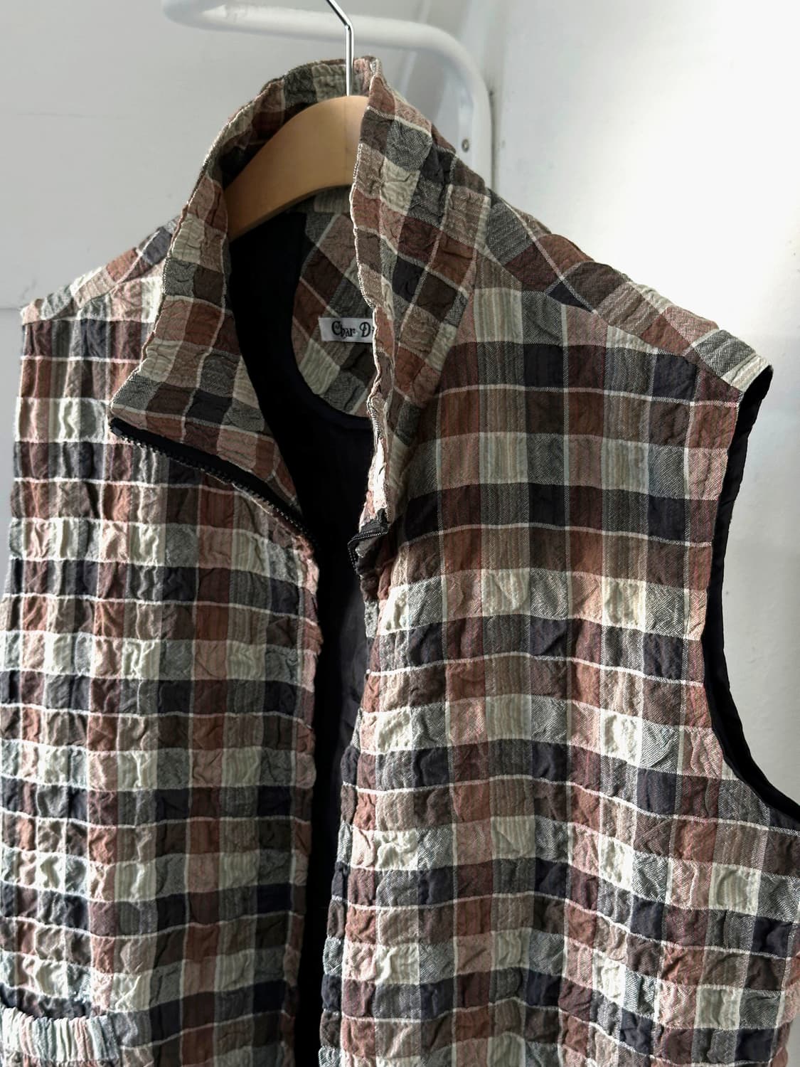 Poly cotton volrume fabric zip gilet 상품이미지8