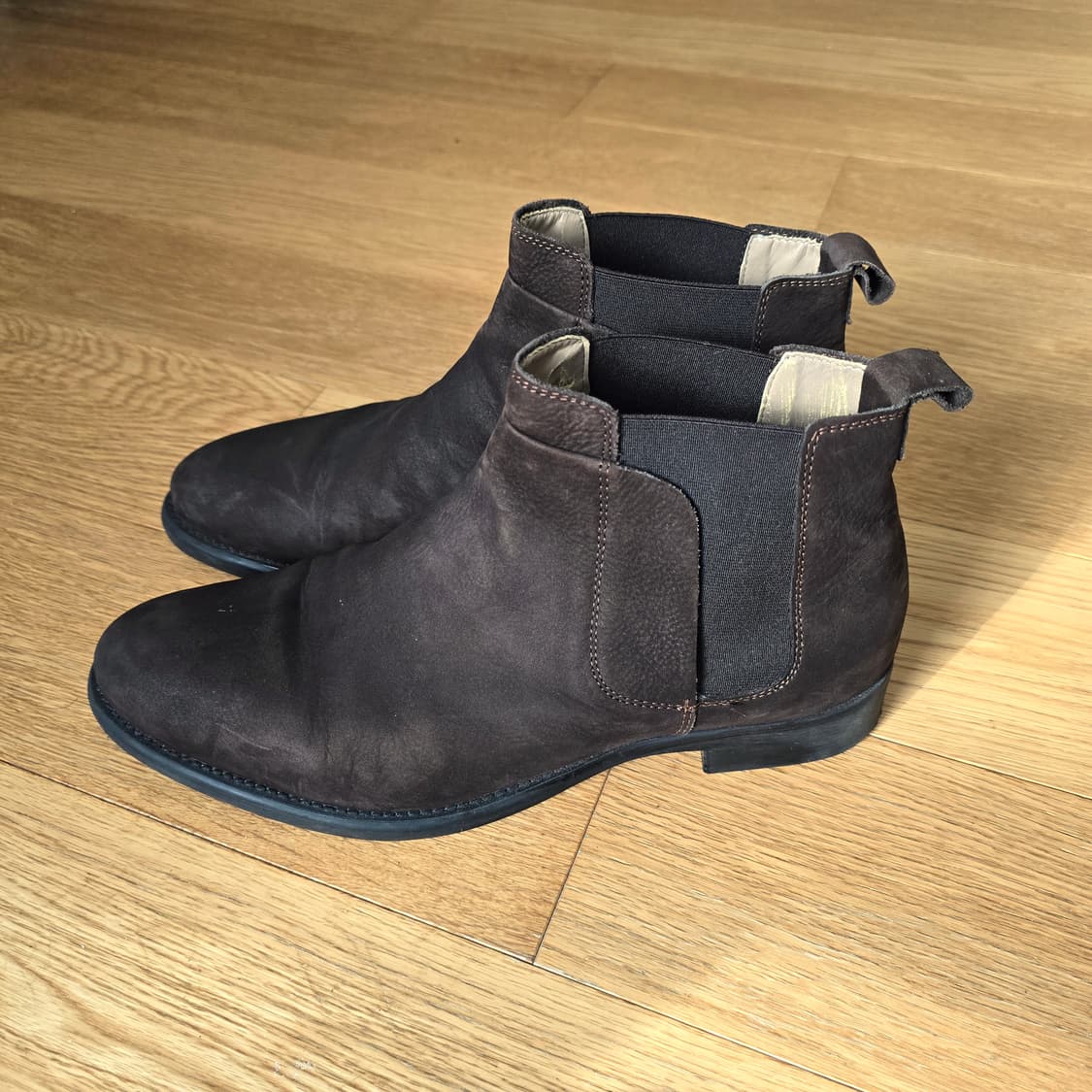 ZARA 자라 남자 브라운 레더 첼시 부츠 (280) 상품이미지5