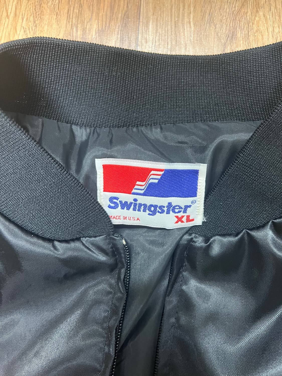 빈티지 camel 새틴 봄버 자켓 상품이미지3