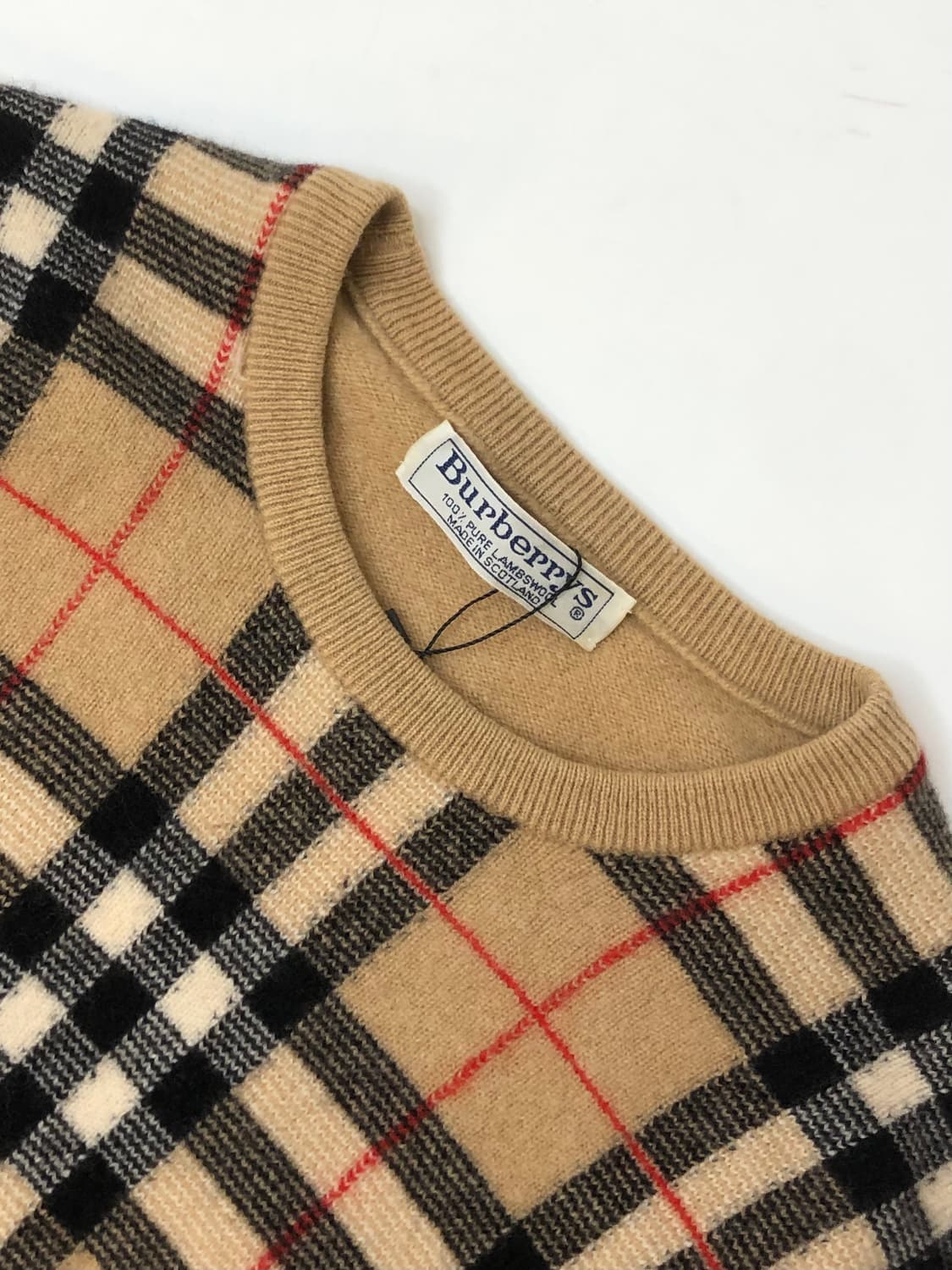 Burberry 버버리 베이지 노바체크 울 니트 상품이미지3