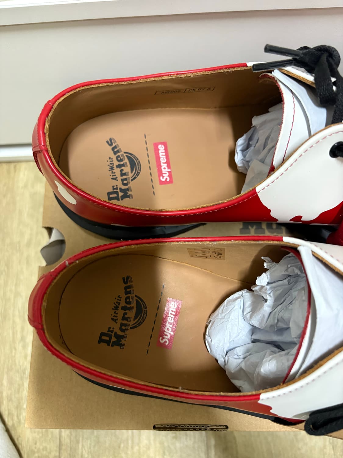 [UK11] 슈프림 닥터마틴 1461 3홀 레드 새상품 상품이미지4