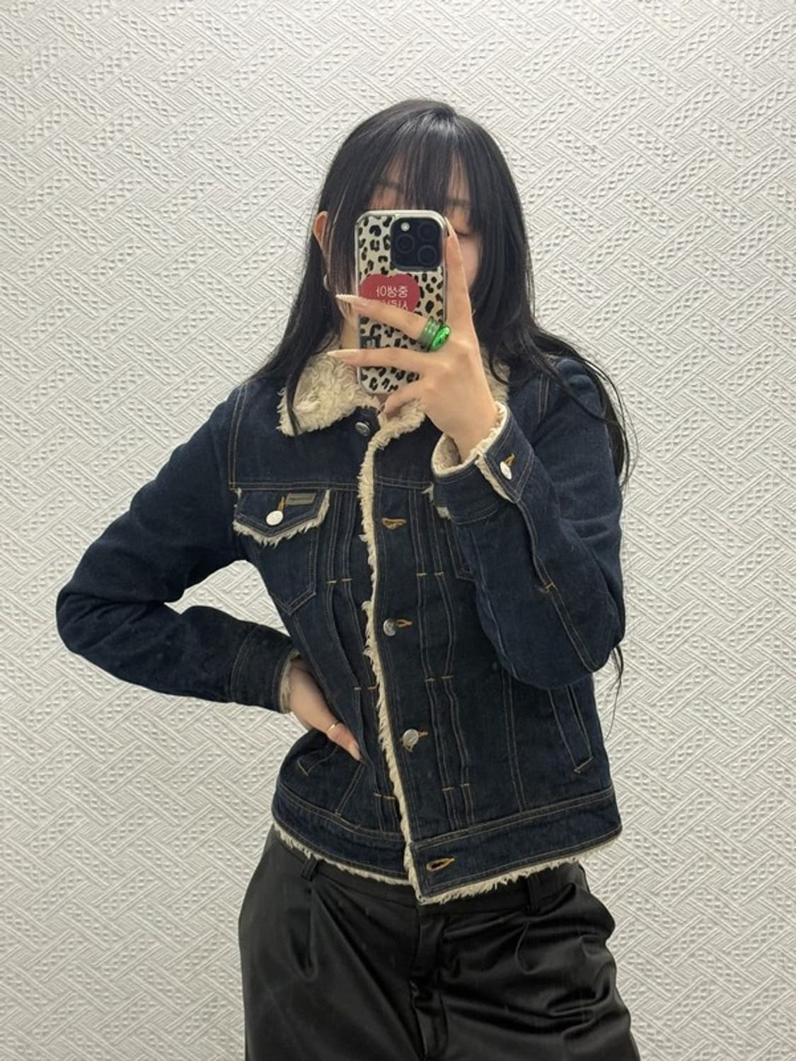 캘빈클라인 슬림핏 쉐르파 데님 양털 자켓 S C08501 상품이미지2