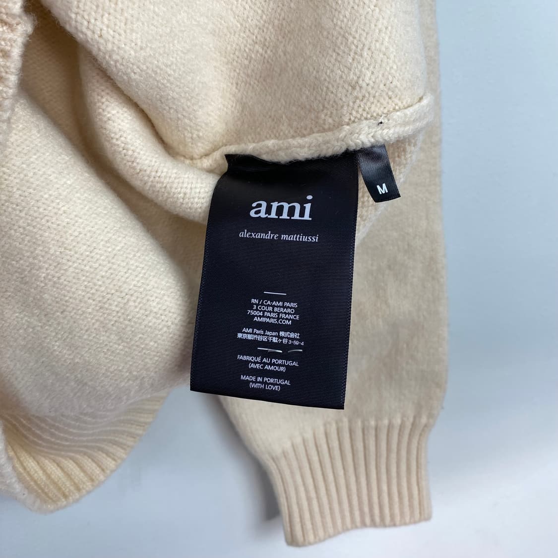 AMI 아미 빅하트 로고 울 오버핏 니트 M 상품이미지4
