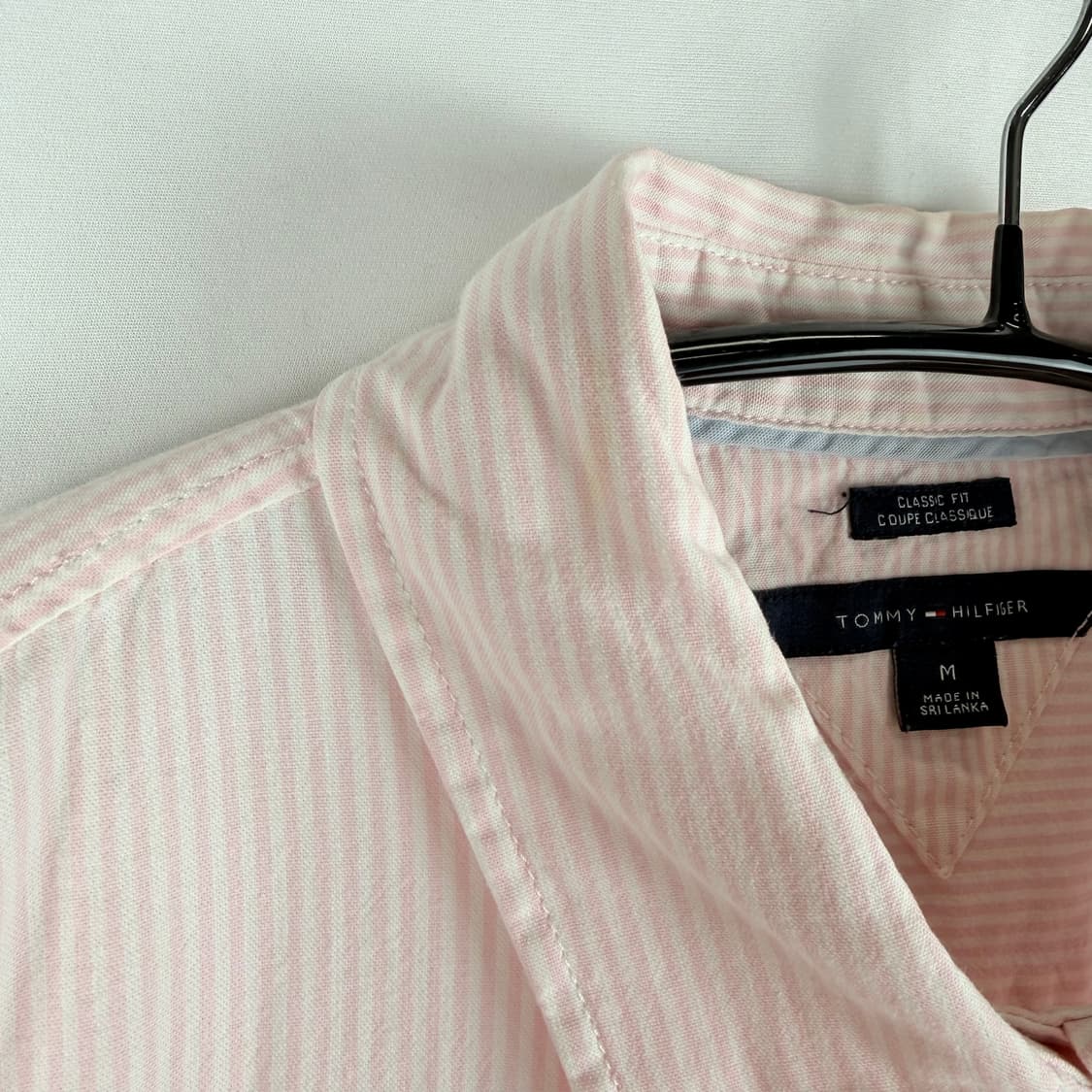 (M) 타미힐피거 우먼스 스트라이프 셔츠 핑크 상품이미지5