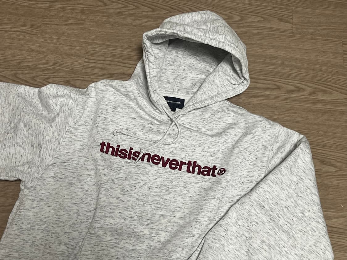 디스이즈네버댓 기모 후드티 애쉬 버건디 상품이미지1