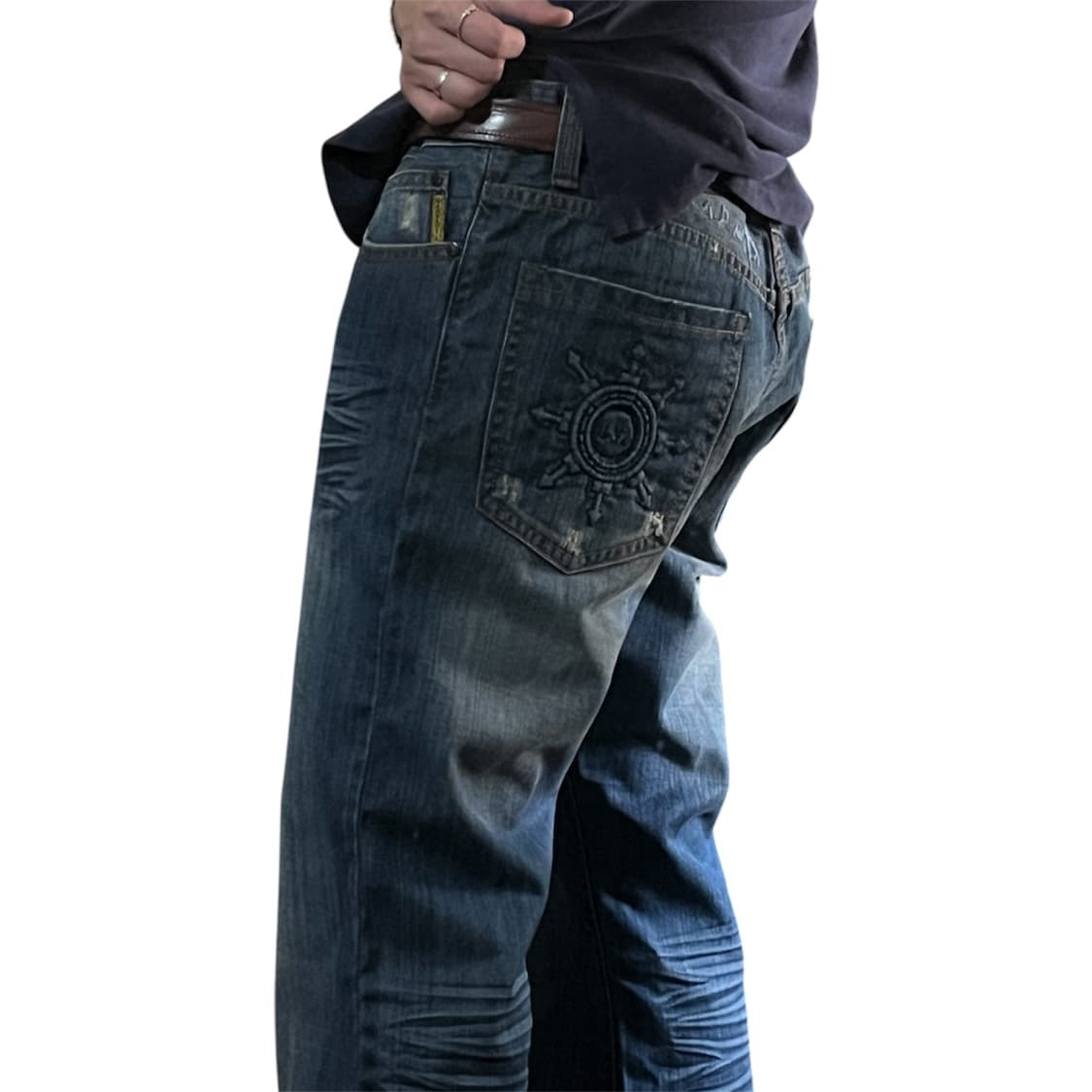 아르마니 진 롱스트레이트 자수 디테일 데님팬츠 상품이미지5