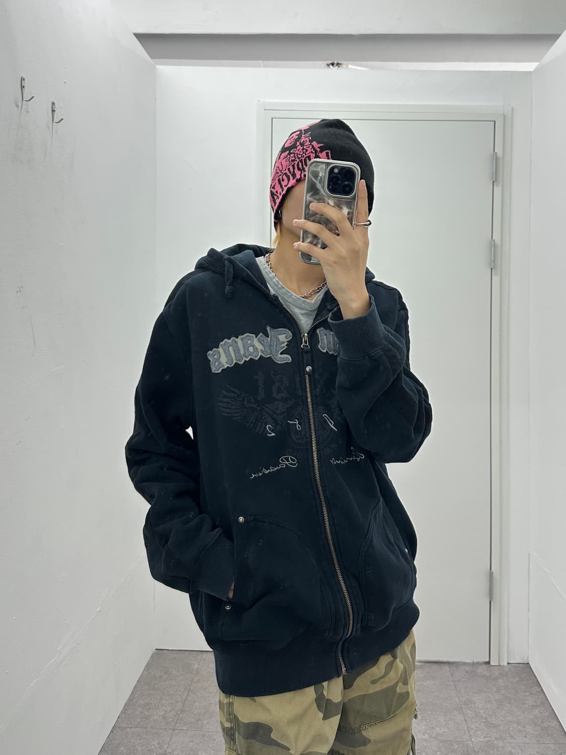 INTOIN gothic wing printing hood zip up  상품이미지3