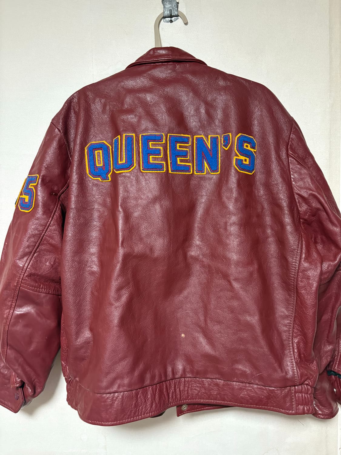 95 퀸스 바시티 레더 자켓  상품이미지2