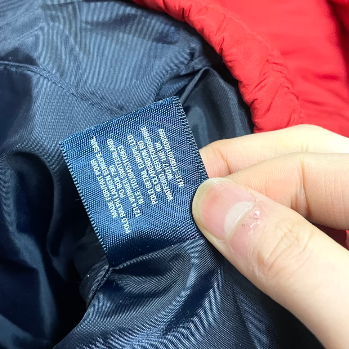 폴로랄프로렌 레드 다운 패딩점퍼 아동M (10-12) 상품이미지5