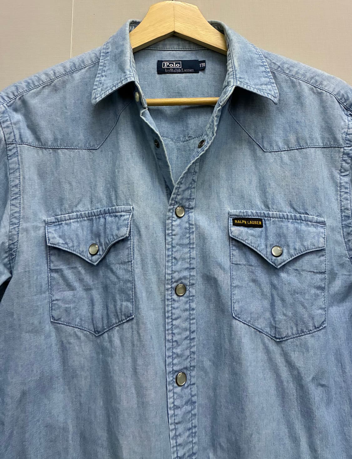 (M/97)POLO 폴로랄프로렌 포켓 데님 웨스턴셔츠 데님셔츠 상품이미지4
