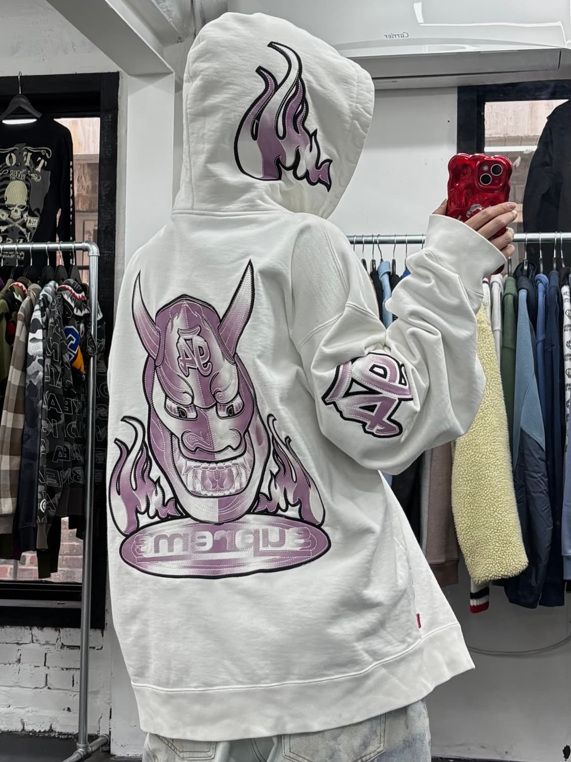 슈프림 22ss 데몬 스웻 후드집업 상품이미지4