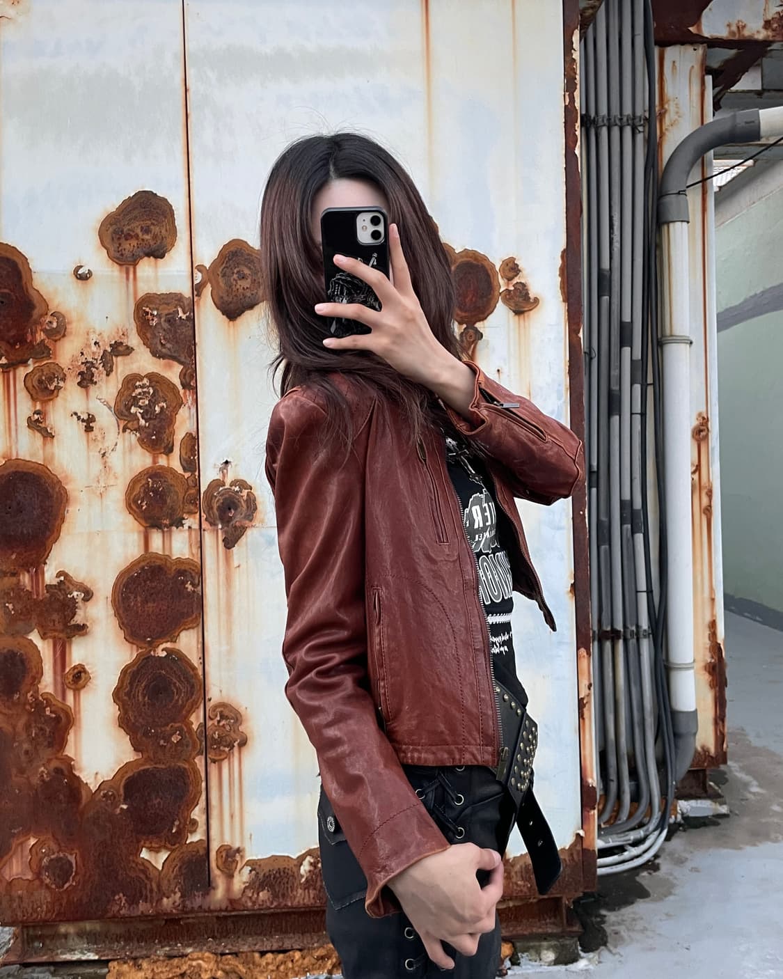 🎸딥 브라운 레더 자켓🎸 상품이미지4
