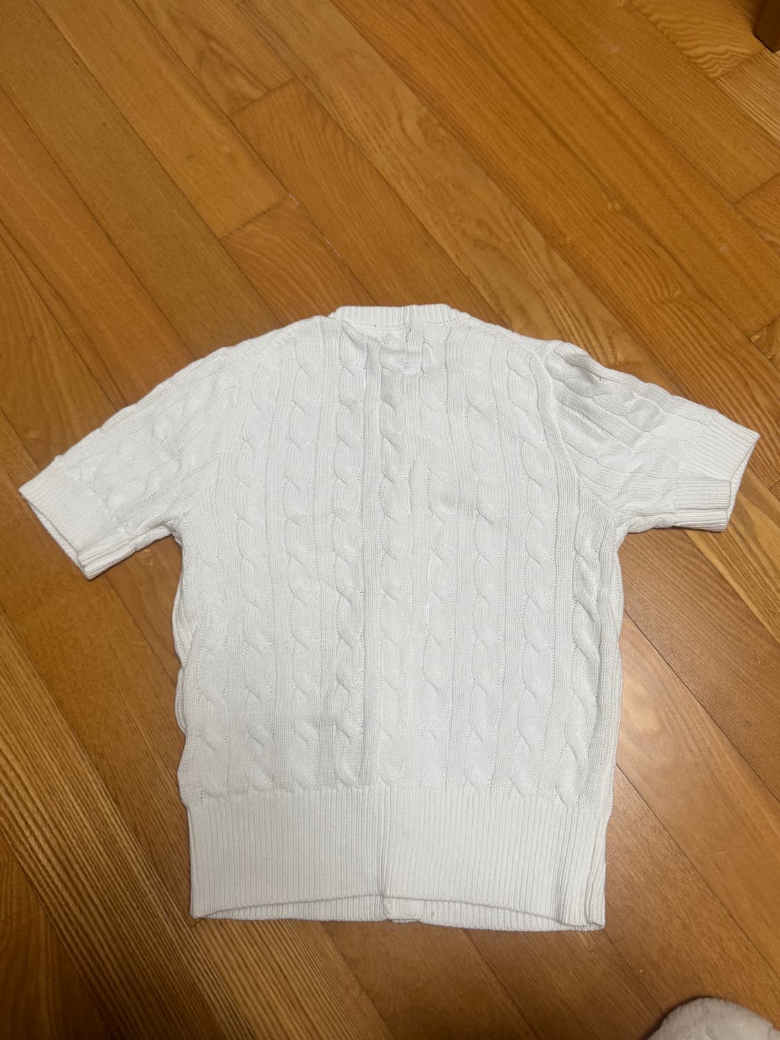 폴로 케이블 니트 반팔 가디건 상품이미지2