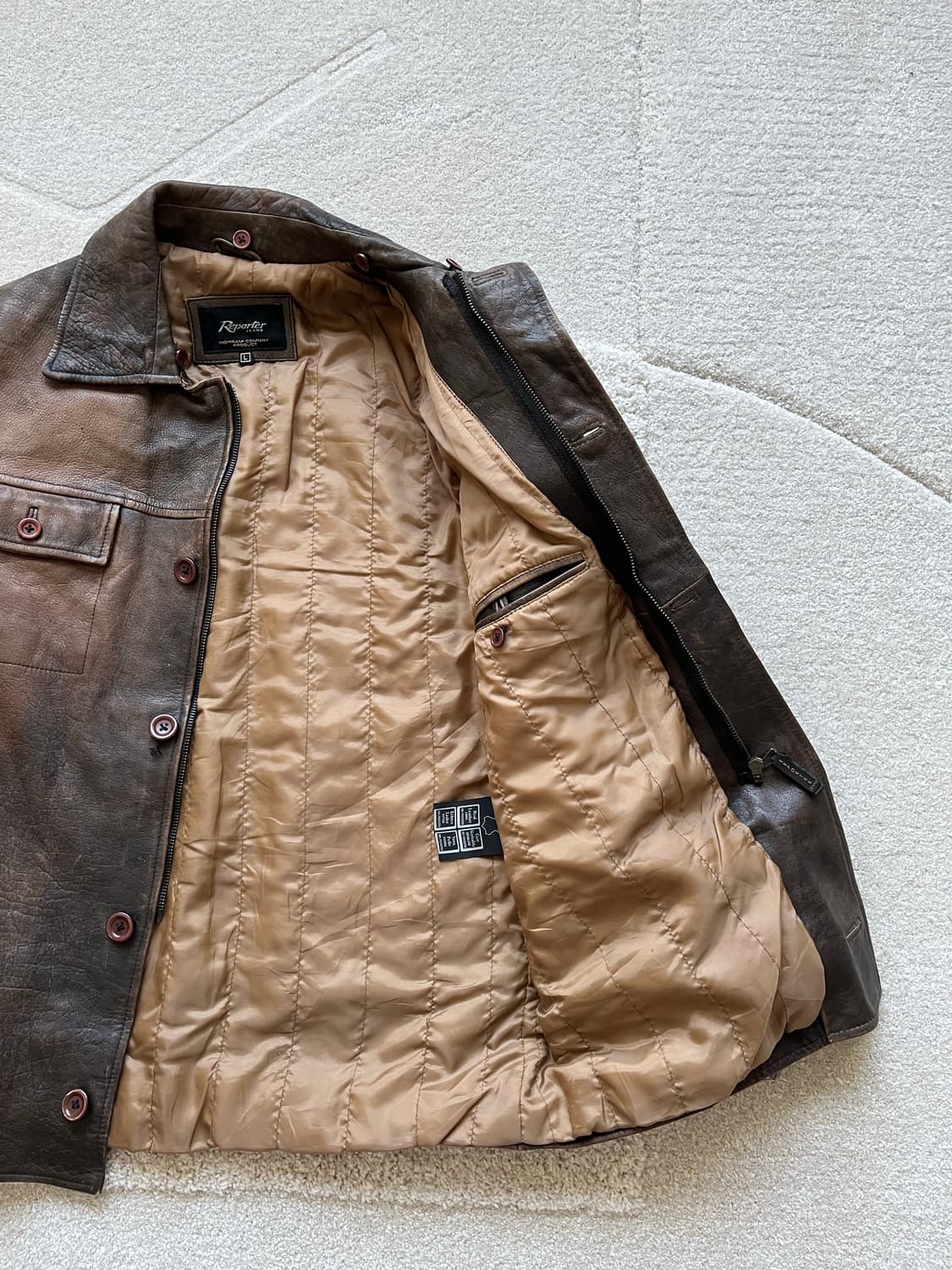 유럽 리포터 리얼 레더 자켓 (103-105) 상품이미지7