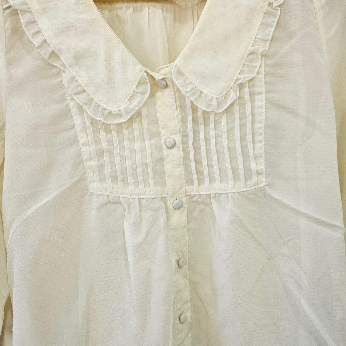 레이스 칼라 블라우스 아이보리 7부 상품이미지4