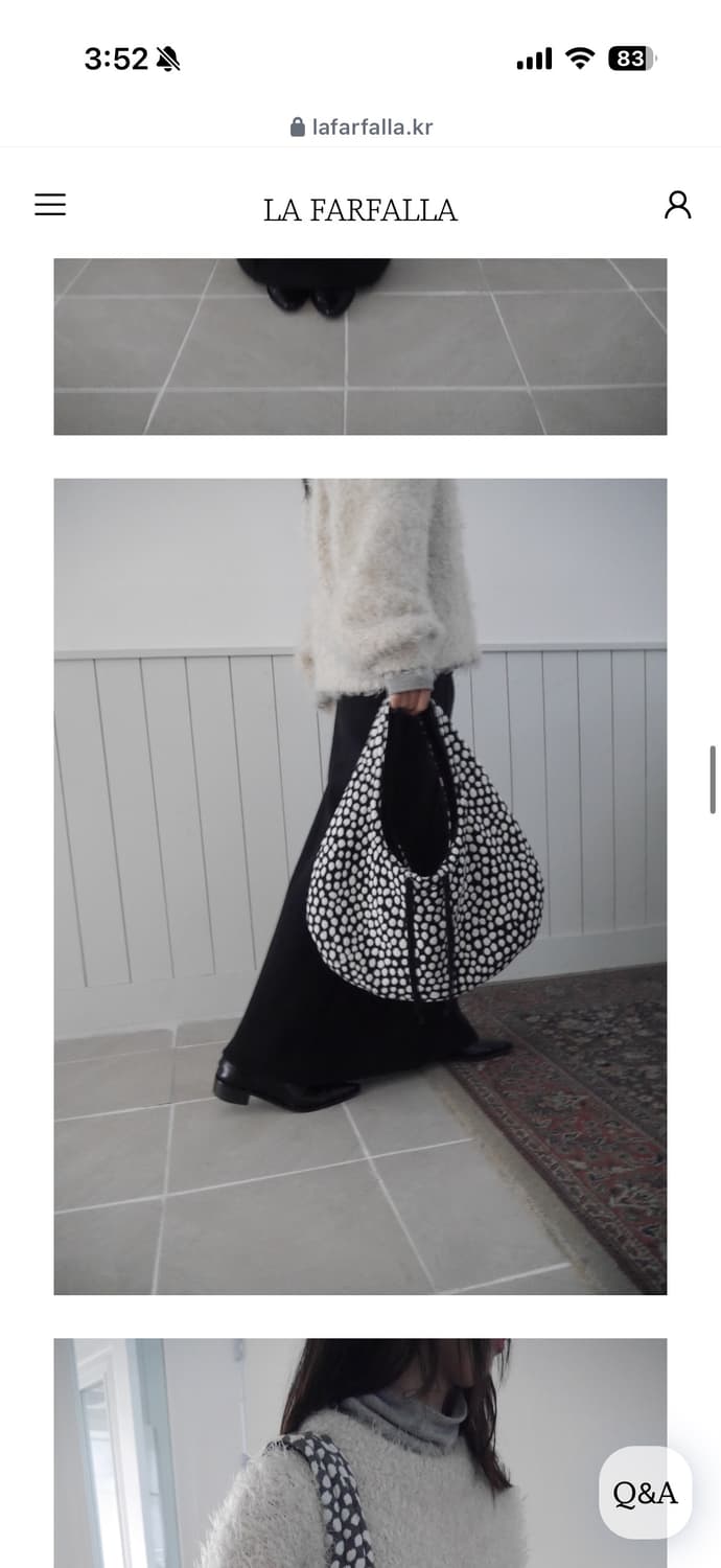 Lafarfalla SNOW MINI HOBO BAG 상품이미지2