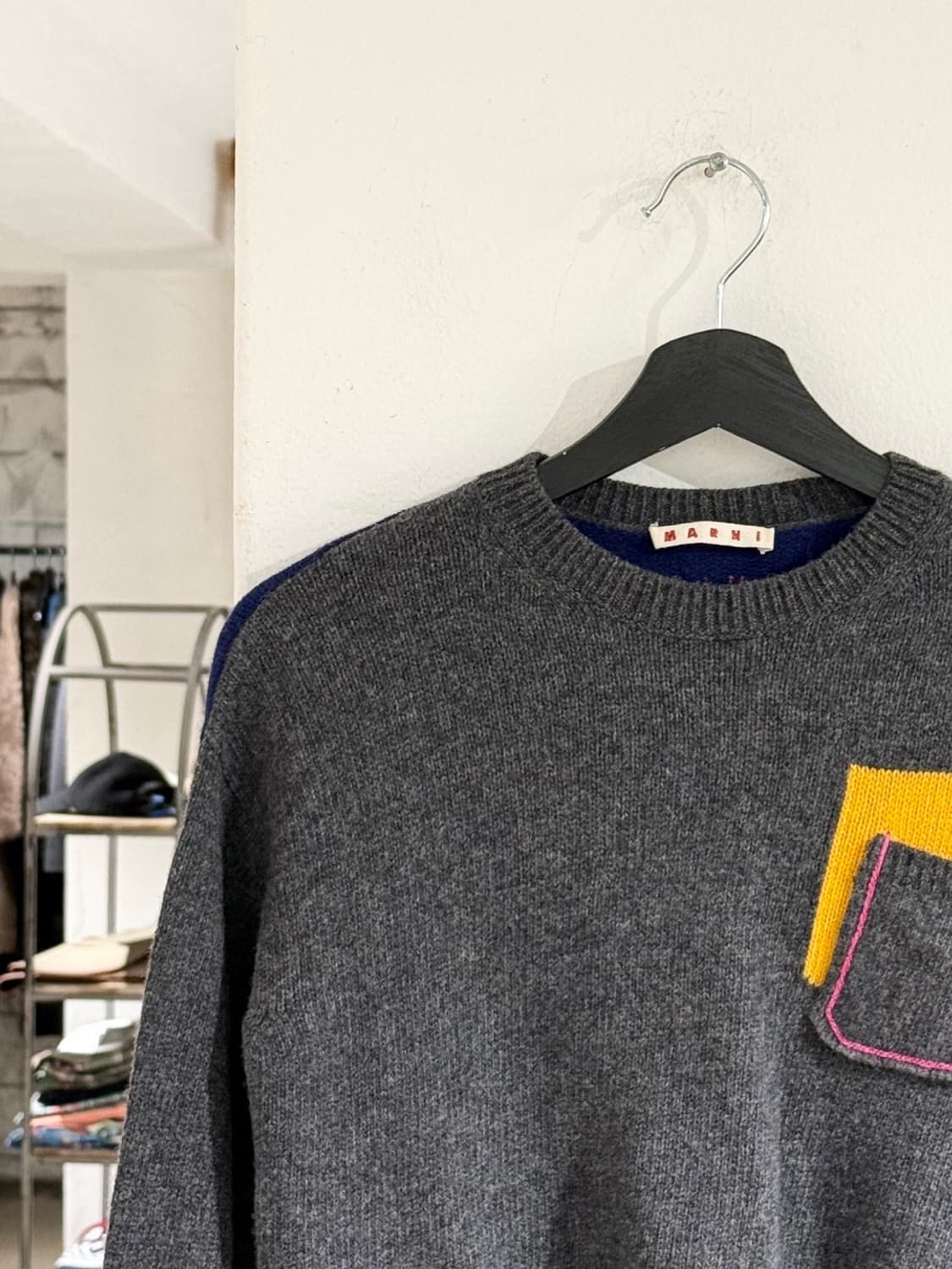 마르니 키즈 그레이 블루 니트 스웨터  상품이미지2