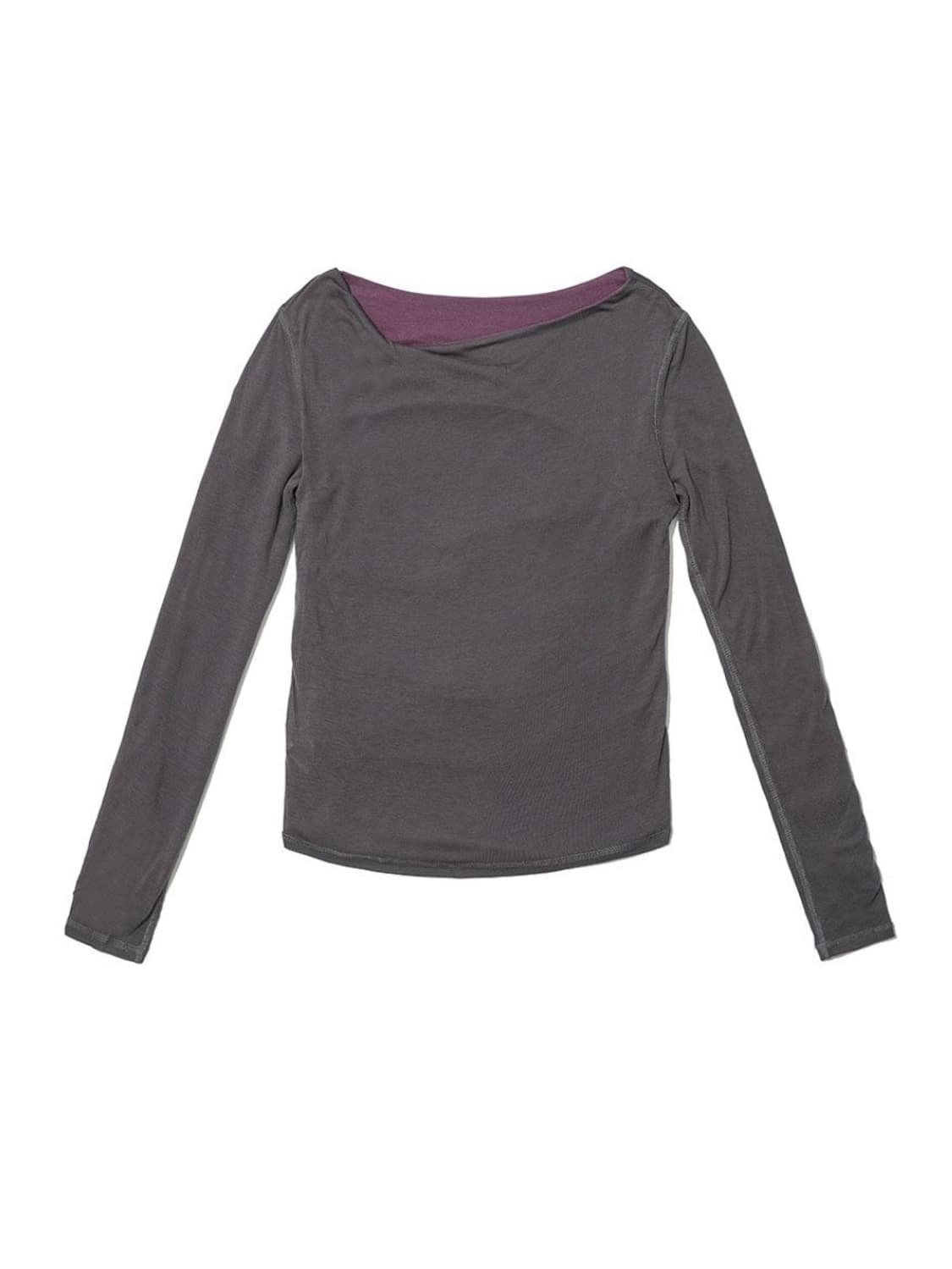 [택포] DOUBLE FACED PINTUCK DRAPE TOP PLUM 상품이미지4