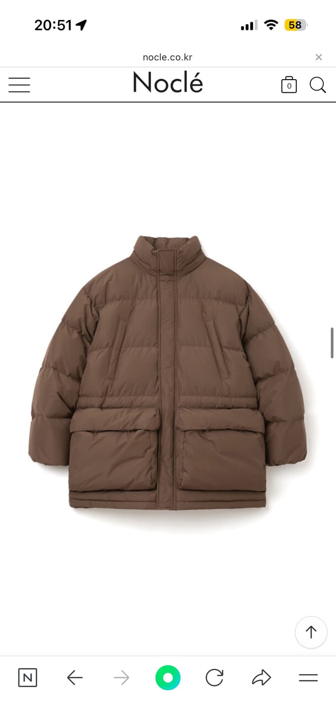 새상품 정가53만원 노클 패딩 브라운 상품이미지9