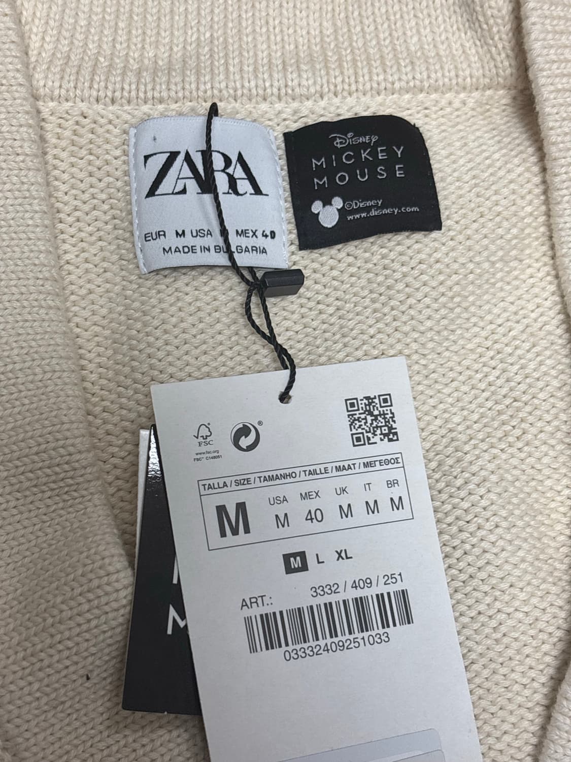 자라 미키마우스 가디건 M사이즈 / 자라 가디건 상품이미지5