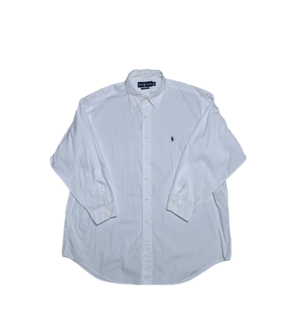 90s 랄프로렌 화이트 옥스포드 셔츠 야머스 핏 17/5 상품이미지3